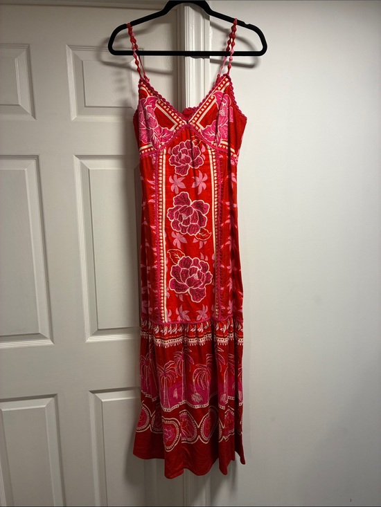 Caroline Constas Dresses & Skirts - Caroline Constas Red and Pink Floral Maxi Dress